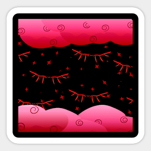 Vampiric Red Sky Sticker